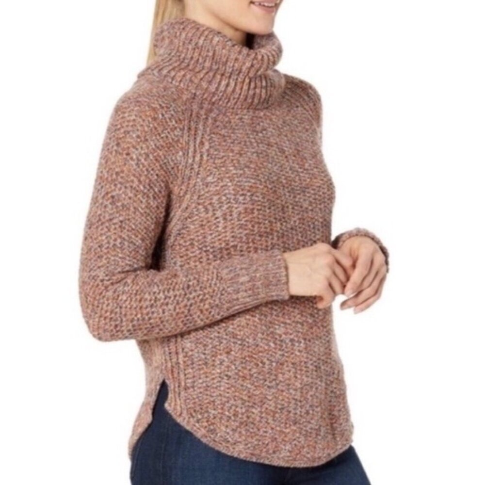 Prana Woman's Sz XL Callisto Turtleneck Pullover Chunky Knit Sweater